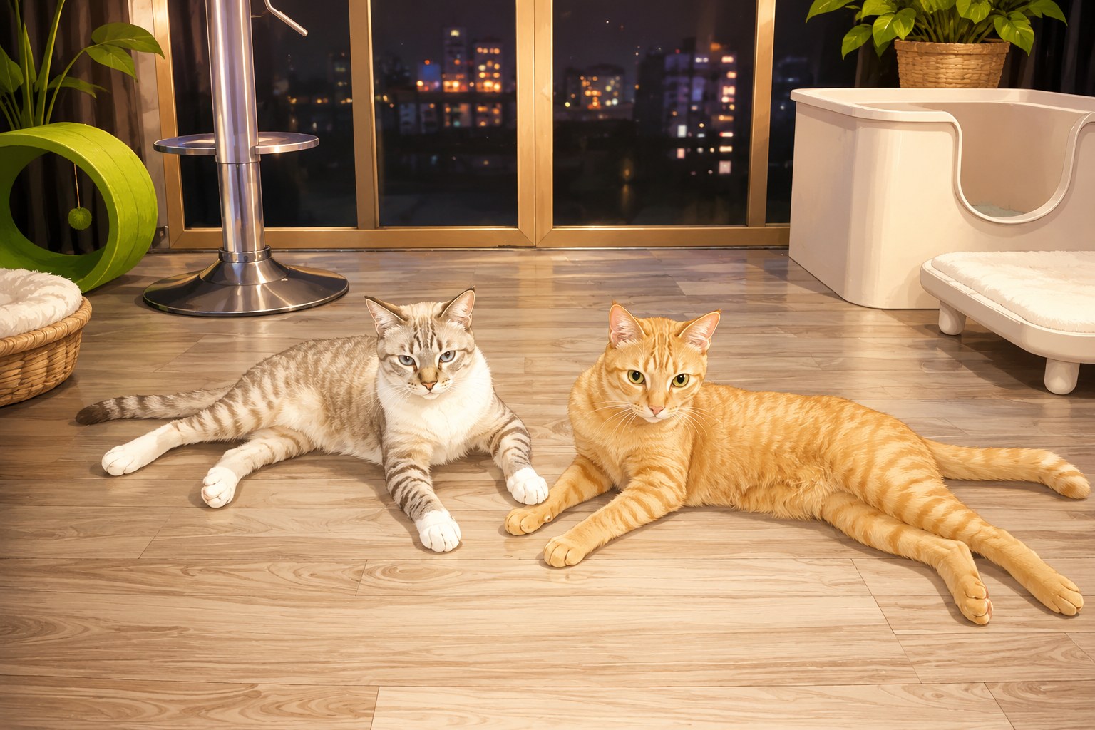Ciara and Cyrus relaxing together